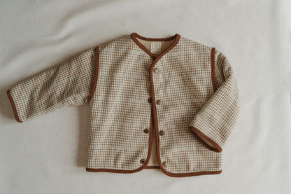 Baby cardigan met knopen en teddy structuur voor koelere dagen