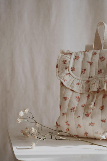 Zachte kinder rugtas met trekkoordsluiting en romantisch design
