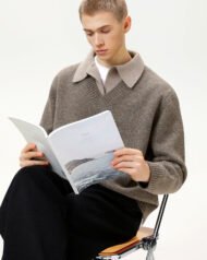 Collared V-Neck Knit Jumper | Zadinia