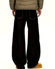Men's Black Stretch Wide-Leg Jeans | Zadinia
