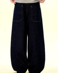 Men's Raw Denim Wide-Leg Jeans | Zadinia