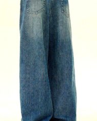 Men's Vintage-Effect Wide Straight Jeans | Zadinia