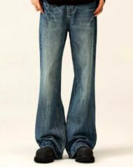 Men's Washed Bootcut Jeans | Zadinia