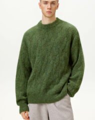 Oversized Cable Knit Crew Neck Jumper | Zadinia
