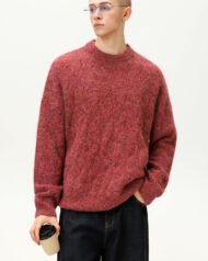 Oversized Cable Knit Crew Neck Jumper | Zadinia