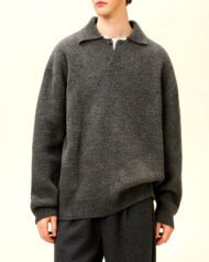 Oversized Knit Henley Jumper | Zadinia